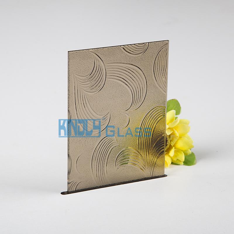 Bronze May Flower Patterned Glass 